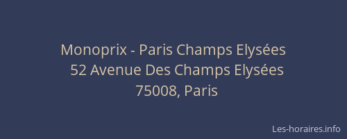 Monoprix - Paris Champs Elysées