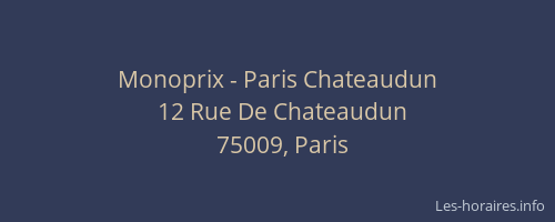 Monoprix - Paris Chateaudun