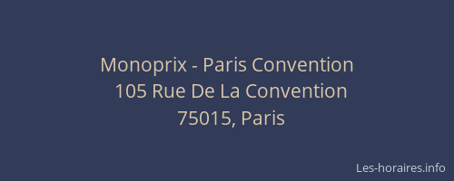 Monoprix - Paris Convention