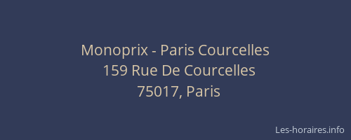 Monoprix - Paris Courcelles