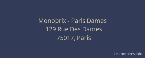 Monoprix - Paris Dames