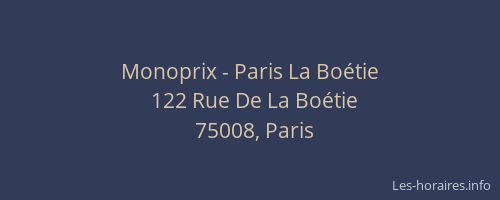 Monoprix - Paris La Boétie