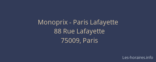 Monoprix - Paris Lafayette