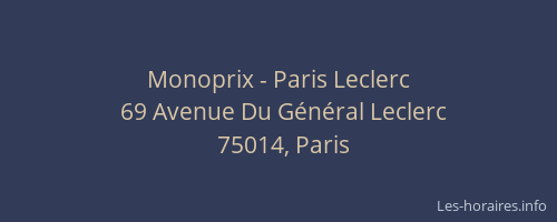 Monoprix - Paris Leclerc