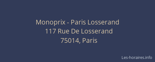 Monoprix - Paris Losserand