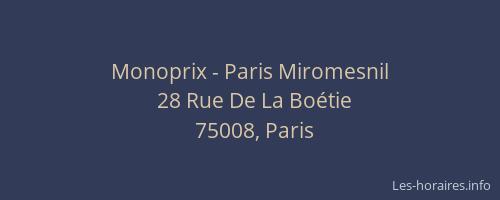 Monoprix - Paris Miromesnil