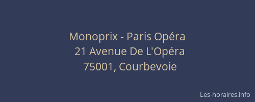 Monoprix - Paris Opéra