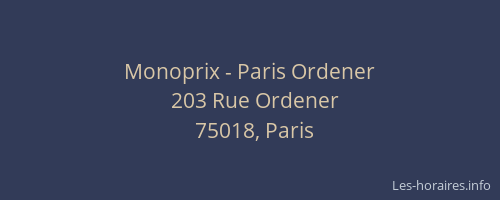Monoprix - Paris Ordener