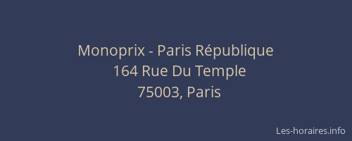 Monoprix - Paris République