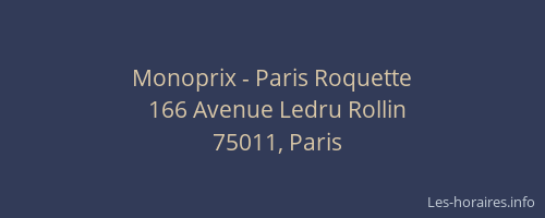 Monoprix - Paris Roquette