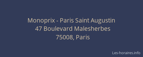 Monoprix - Paris Saint Augustin