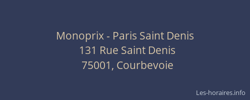 Monoprix - Paris Saint Denis
