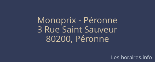 Monoprix - Péronne