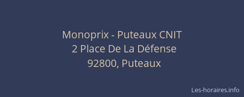 Monoprix - Puteaux CNIT