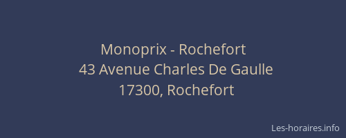 Monoprix - Rochefort