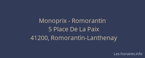 Monoprix - Romorantin