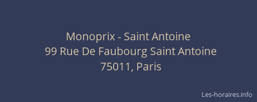 Monoprix - Saint Antoine