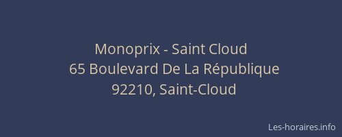 Monoprix - Saint Cloud