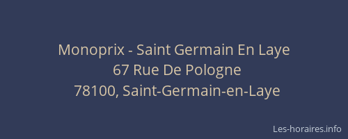 Monoprix - Saint Germain En Laye