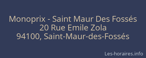 Monoprix - Saint Maur Des Fossés