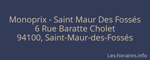 Monoprix - Saint Maur Des Fossés