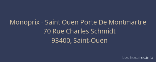 Monoprix - Saint Ouen Porte De Montmartre