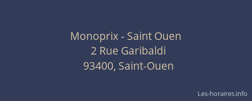 Monoprix - Saint Ouen