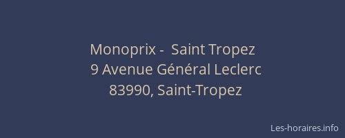 Monoprix -  Saint Tropez
