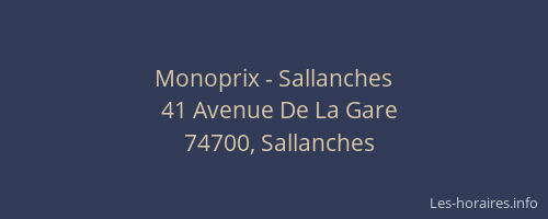 Monoprix - Sallanches