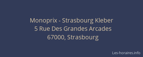 Monoprix - Strasbourg Kleber