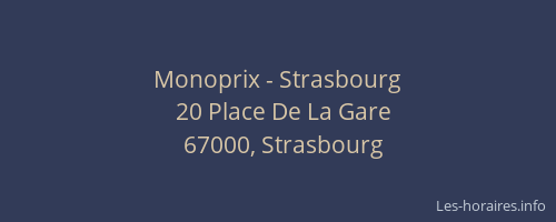 Monoprix - Strasbourg