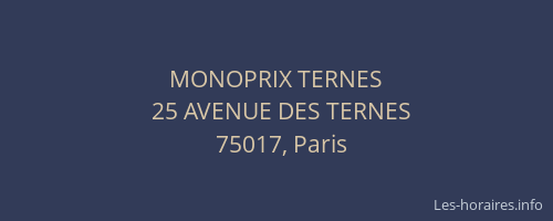 MONOPRIX TERNES