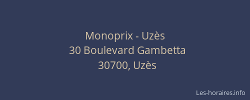 Monoprix - Uzès