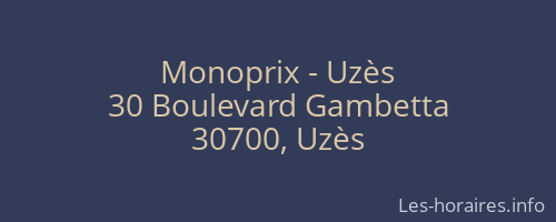 Monoprix - Uzès