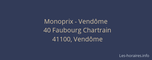Monoprix - Vendôme