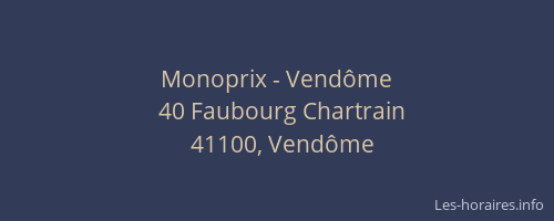 Monoprix - Vend&ocirc;me