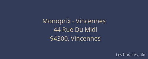 Monoprix - Vincennes