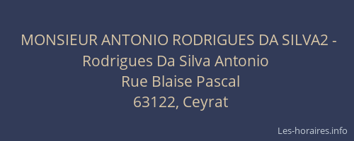 MONSIEUR ANTONIO RODRIGUES DA SILVA2 - Rodrigues Da Silva Antonio