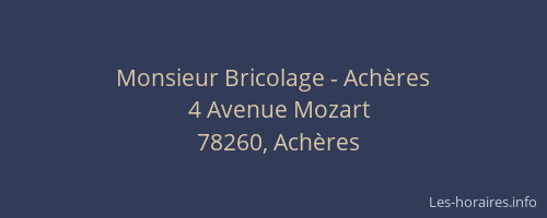 Monsieur Bricolage - Ach&egrave;res
