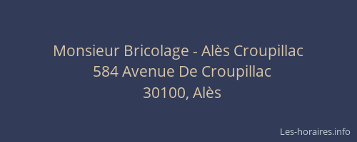 Monsieur Bricolage - Al&egrave;s Croupillac