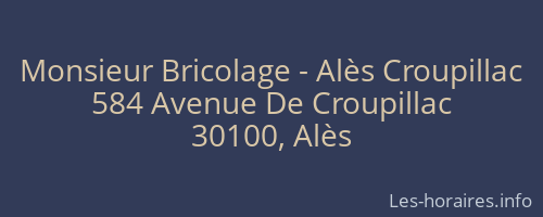 Monsieur Bricolage - Alès Croupillac