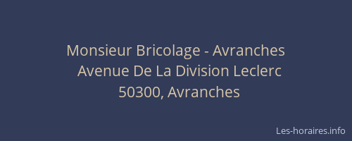 Monsieur Bricolage - Avranches