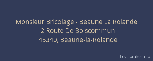 Monsieur Bricolage - Beaune La Rolande