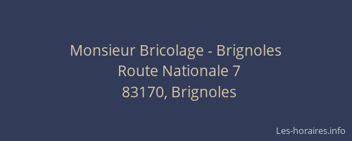 Monsieur Bricolage - Brignoles