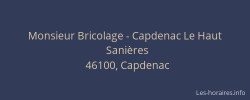 Monsieur Bricolage - Capdenac Le Haut