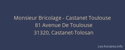 Monsieur Bricolage - Castanet Toulouse