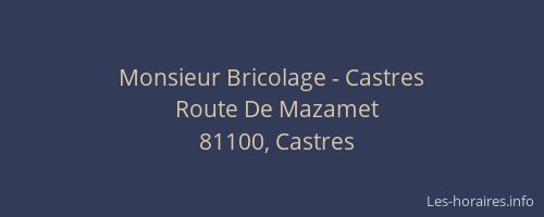 Monsieur Bricolage - Castres