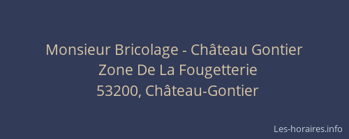 Monsieur Bricolage - Château Gontier