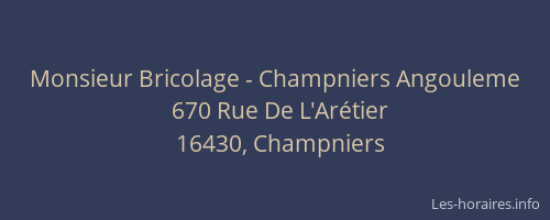 Monsieur Bricolage - Champniers Angouleme