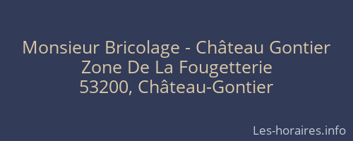 Monsieur Bricolage - Château Gontier